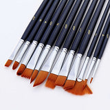 12 Pieces Artist Paint Brushes Set