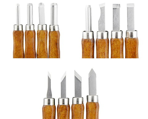 Wood Carving Tools Set of 12 Chisels and Gouges for Beginners