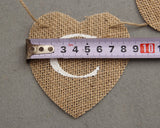 Cards Banner Heart Shaped Jute Burlap Banner