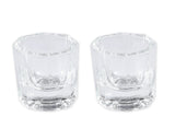 Dappen Dish 2 Pieces Acrylic Liquid Powder Crystal Glass Cups for Nail Art