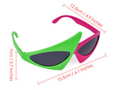 80s Glasses Pink and Green Party Sunglasses