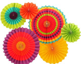 Fiesta Party Decoration 12 Pieces Hanging Paper Fans for Carnival