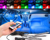 LED Car Interior Atmosphere Lights with IR Remote Controller