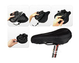 Bike Seat Cushion Comfortable Gel Padded Bicycle Saddle Cover - Black