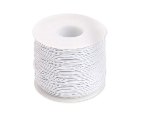 Elastic Cord 1.0 mm Beading Thread Stretch String Craft Cord - White