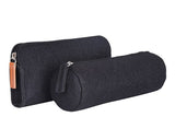 Felt Pencil Case Stationery Pouch Set of 2 - Dark Grey