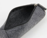 Felt Pencil Case Stationery Pouch Set of 2 - Dark Grey and Light Grey