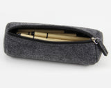 Felt Pencil Case Stationery Pouch Set of 2 - Dark Grey and Light Grey