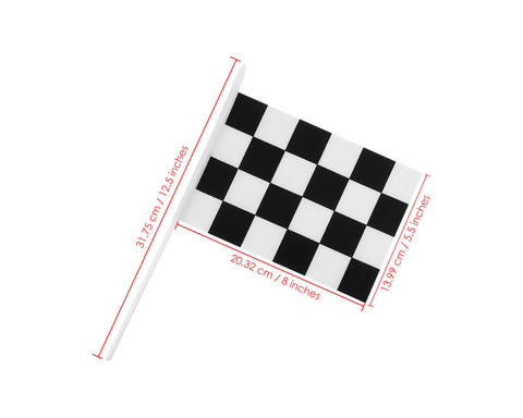 Racing Checkered Flags 12 Pieces Finish Line Flags for Race Car Party