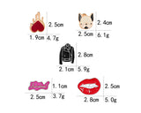 5 Pieces Cartoon Enamel Brooch for Clothes - Animal Series