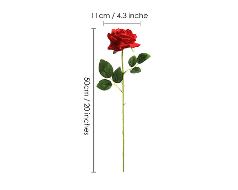 Artificial Flowers 10 Pieces Artificial Rose for Home Decoration - Red