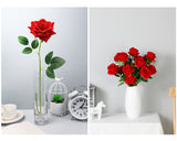 Artificial Flowers 10 Pieces Artificial Rose for Home Decoration - Red