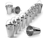 Galvanized Metal Buckets 12 Pieces Mini Buckets with Handles