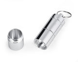 Aluminum Pill Organizer Keychain 3.3 Inches with 3 Waterproof Compartments