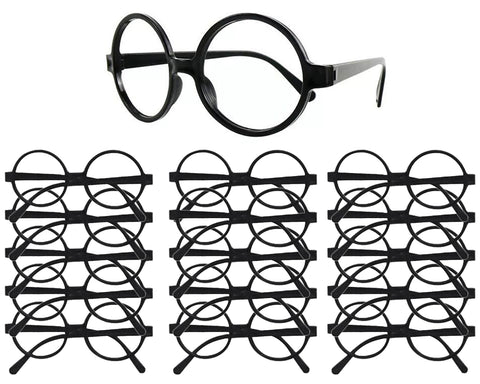 Wizard Glasses 16 Pieces Plastic Round Glass Frame without Lens