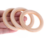 Wooden Rings for Crafts 10 Pieces 70mm Unfinished Wooden Macrame Rings