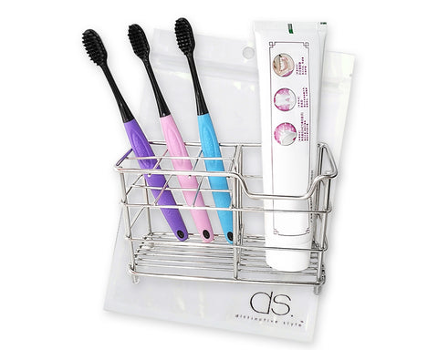 Stainless Steel Bathroom Toothbrush Holder and Toothpaste Stand