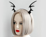 Devil Horn Headband 2 Pieces Cosplay Hair Band for Halloween Decor - Black