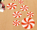 Floor Stickers 12 Pieces Floor Decals with 3 Sizes for Christmas Party Decor