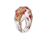 Rings for Kids Dried Flowers Resin Ring with Gift Box