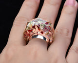 Rings for Kids Dried Flowers Resin Ring with Gift Box