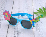 Funny Sunglasses Hawaiian Tropical Glasses - Blue