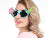 Funny Sunglasses Hawaiian Tropical Glasses - Blue