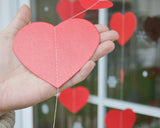 Heart-Shaped Garland Set of 6 Hanging Decoration