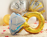 Diamond Ring Foil Balloons 4 Pieces Floating Party Balloons