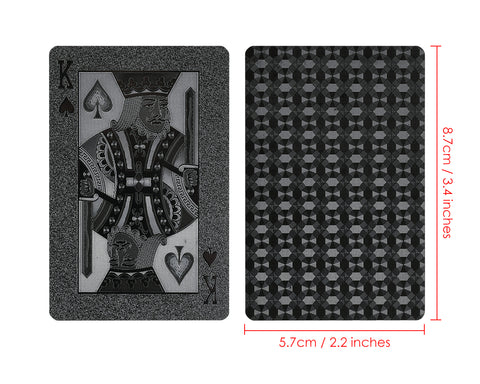 Cool Black Foil Poker Playing Cards