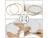 Bamboo Embroidery Hoop 5 Pieces Assorted Sizes Cross Stitch Hoop