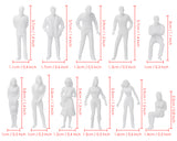 Unpainted Figures 1:50 Scale 100 Pieces Assorted Poses Miniature People