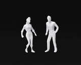 Unpainted Figures 1:50 Scale 100 Pieces Assorted Poses Miniature People