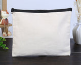 Canvas Makeup Bag 10 Pcs Eyelash Pattern Travel Cosmetic Bags with Zipper