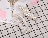 Pearls Hair Clips 4 Pieces Bridal Hair Barrettes