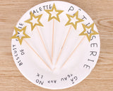 Cake Toppers 50 Pieces Star Shaped Cupcake Toppers