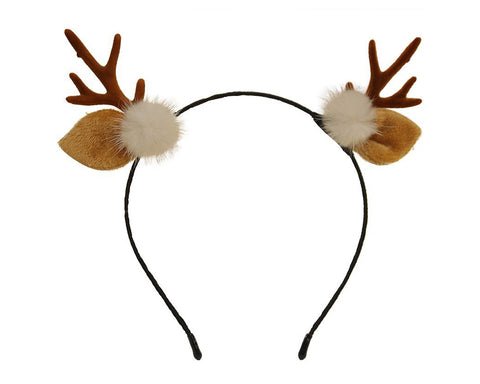 Deer Antler Headband Reindeer Hair Band for Christmas Party