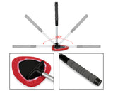 Car Windshield Window Cleaner Tool with Extendable Handle and 4 Cleaning Covers