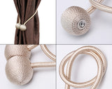 Magnetic Curtain Tie Backs 2 Pieces Rope Drapery Tiebacks