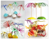 Foil Frill Firework Cupcake Topper 100 Pieces Party Cake Decorations