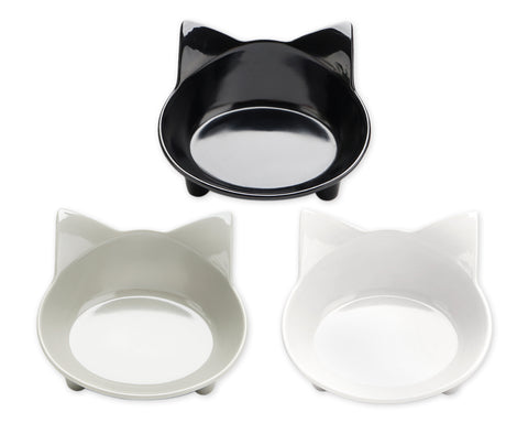 Cat Bowls Set of 3 Anti-slip Feeding Bowls for Pets