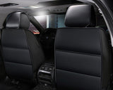 Car Seat Covers Full Set PU Leather Auto Seat Cushions - Black