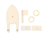 DIY Paddle Boat 3 Packs Wooden Sailboat Kit for Kids