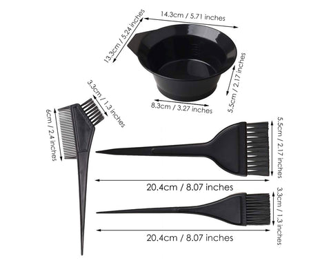 Hair Dye Tools Set of 22 Hair Coloring Brushes and Bowls Kits