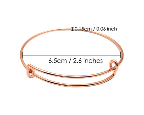 Expandable Bangle Bracelets 60 Pieces Adjustable Wire Bracelets