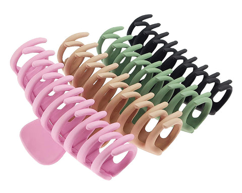 Big Hair Claw Clips 4 Inch Nonslip Matte Banana Clips for Thick Hair