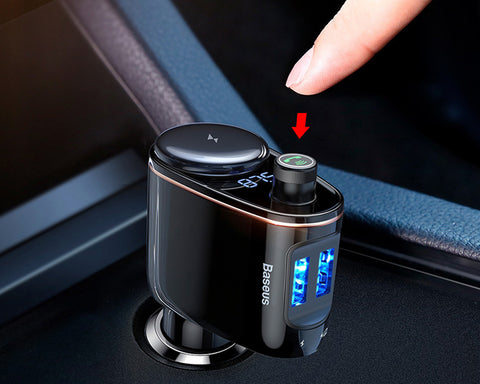Baseus Dual-Port USB Car Charger Bluetooth FM Transmitter