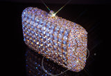Cubical Gold Crystallized Clutch - 14cm