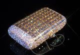 Cubical Gold Crystallized Clutch - 14cm