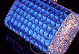 Cubical Blue Crystallized Clutch - 14cm